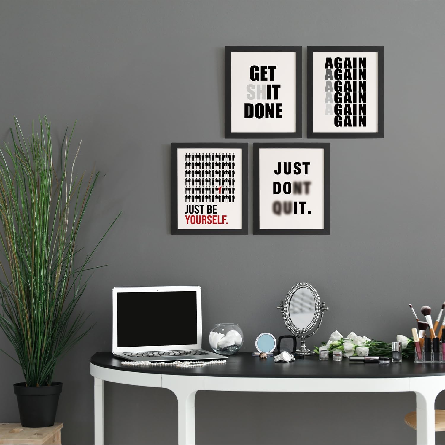 Motivational Wall Art Frame Set – 4 Pcs (M- 22)