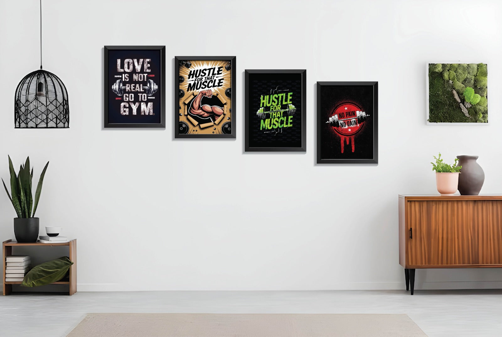 Gym Motivational Frame Set - 4 pcs (M- 003)